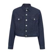 Balmain Mini monogram jacquard denimjacka Blue, Herr