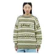 Ganni Knitwear Green, Dam