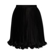 Balmain Veckad kjol Black, Dam