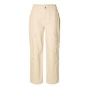 Selected Femme Cropped Trousers Beige, Dam