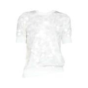 N21 Paljett T-shirt i bomull - Vit White, Dam