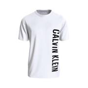 Calvin Klein Bomull T-shirt med Fet Fronttext White, Herr