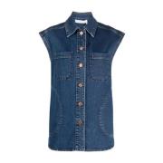 See by Chloé Vests Blue, Dam
