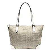 Coach Pre-owned Pre-owned Canvas axelremsvskor Gray, Dam