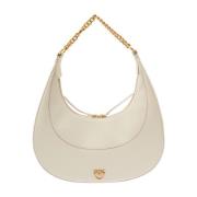 Pinko Klassisk Vit Brioche Hobo Väska White, Dam