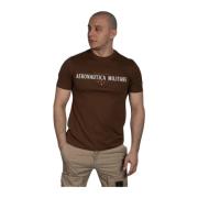 Aeronautica Militare T-Shirts Brown, Herr