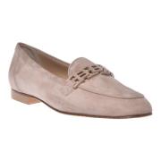 Baldinini Loafer in nude suede Beige, Dam