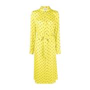 P.a.r.o.s.h. Midi Dresses Yellow, Dam