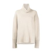 Proenza Schouler Kashmir Turtleneck Sweatshirt Beige, Dam