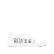 Moschino Vita Läder Casual Sneakers White, Herr