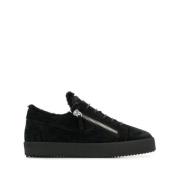 Giuseppe Zanotti Svarta London Sneakers Elegant Stängda Platta Black, ...