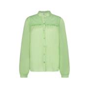 Fabienne Chapot Toostie Blus med Ballongärmar Green, Dam