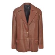 Etro Leather Jackets Brown, Dam