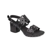 Callaghan Svart dubbelrem sandal Roma Black, Dam