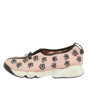 Dior Vintage Pre-owned Tyg sneakers Pink, Dam