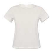 Moncler T-shirt med logotyp White, Dam