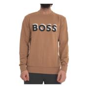 Boss Soleri 07 Crewneck sweatshirt Beige, Herr