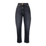 Balmain Svart Straight Boyfriend Jeans Black, Dam