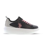 U.s. Polo Assn. Svart/Rosa Stilfull Skjorta Multicolor, Dam