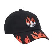 Adidas Originals Svart Flammig Broderad Hatt Black, Unisex