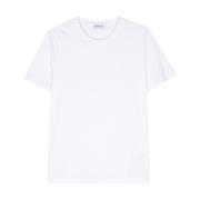 Dondup Broderad Logotyp Crew Neck T-shirt White, Herr