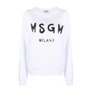 Msgm Sweatshirts White, Dam