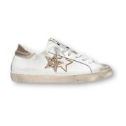 2Star Glitter Guld One Star Sneakers White, Dam