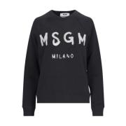 Msgm Sweatshirts Black, Dam