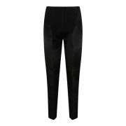 Max Mara Slim-fit Trousers Black, Dam