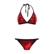 Balmain Bikini med paljetter Red, Dam