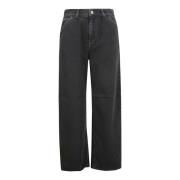 Carhartt Wip Straight Jeans Black, Dam