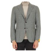 Tagliatore Ull Houndstooth Jacka Italien Tillverkad Multicolor, Herr