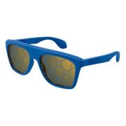 Gucci Sportiga och färgglada solglasögon Gg1570S Blue, Herr