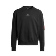 Parajumpers Svart Crew Neck Sabre Basic Black, Herr