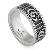 Gucci Ybc551899001 - 925 sterlingsilver - GG Marmont ring i åldrat ste...