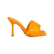 Bottega Veneta Vintage Pre-owned Laeder mules Orange, Dam