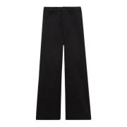 Proenza Schouler Elastiska bomullstwill culotte Aw23 Black, Dam