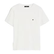 Max Mara Weekend Vit Venaco T-Shirt med Fjärilslogotyp White, Dam