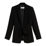 Max Mara Stilfull Notched Lapel Blazer Black, Dam