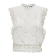 ONLY Sleeveless Tops White, Dam