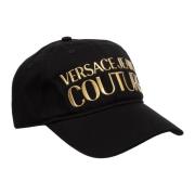 Versace Jeans Couture Justerbar Enfärgad Logo Hat Black, Herr