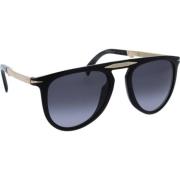 Eyewear by David Beckham Ikoniska solglasögon med enhetliga linser Bla...