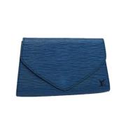 Louis Vuitton Vintage Pre-owned Laeder kuvertvskor Blue, Dam