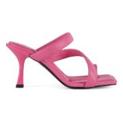 Fabi Läder högklackade sandaler Pink, Dam