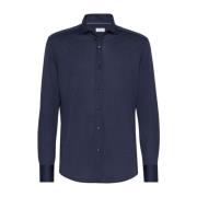 Brunello Cucinelli Blå Skjortor för Män Blue, Herr