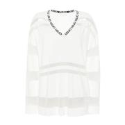Liu Jo Round-neck Knitwear White, Dam
