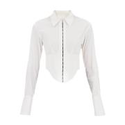 Dion Lee Klassisk Vit Button-Up Skjorta White, Dam
