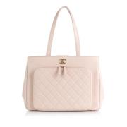 Chanel Vintage Pre-owned Laeder totevskor Pink, Dam