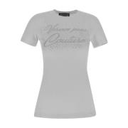Versace Jeans Couture Logo Bomull T-shirt White, Dam