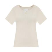 Maison Margiela Round-neck Knitwear Beige, Dam